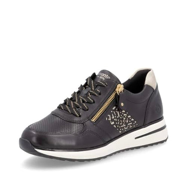 Remonte Damen Low-Top Sneaker D1G00, Frauen Halbschuhe,lose Einlage,Laufschuhe,schnürschuhe,schnürer,Plateausohle,Sportschuhe,Weiss Kombi (80),40 EU im Sale